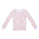 Ski Two Piece Kids Henley Pajamas
