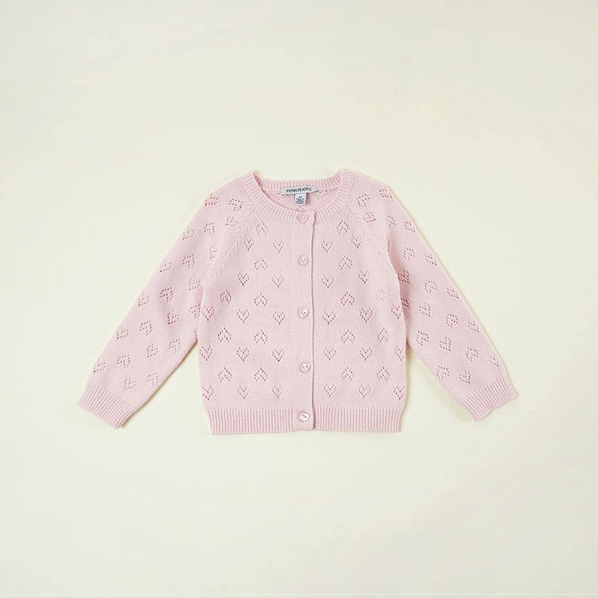 Icing Pink Pointelle Cardigan