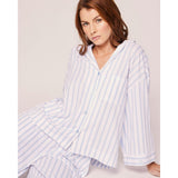The Olivia Wide Leg Pima Pajama Set in Black