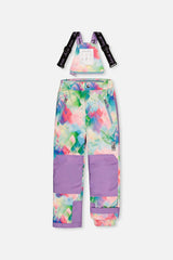 Two Piece Play Snowsuit Multicolored With A Diamond Pattern