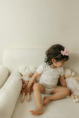 Fruit Print Pointelle Shorts Set