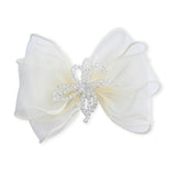 Multicolor Beaded Bow Clip Set