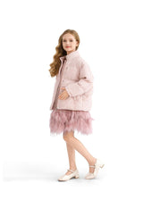 Pink Glitter Puffer Jacket