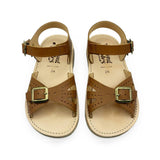 Pearl Kids Double Buckle Sandal – Chestnut Brown Leather