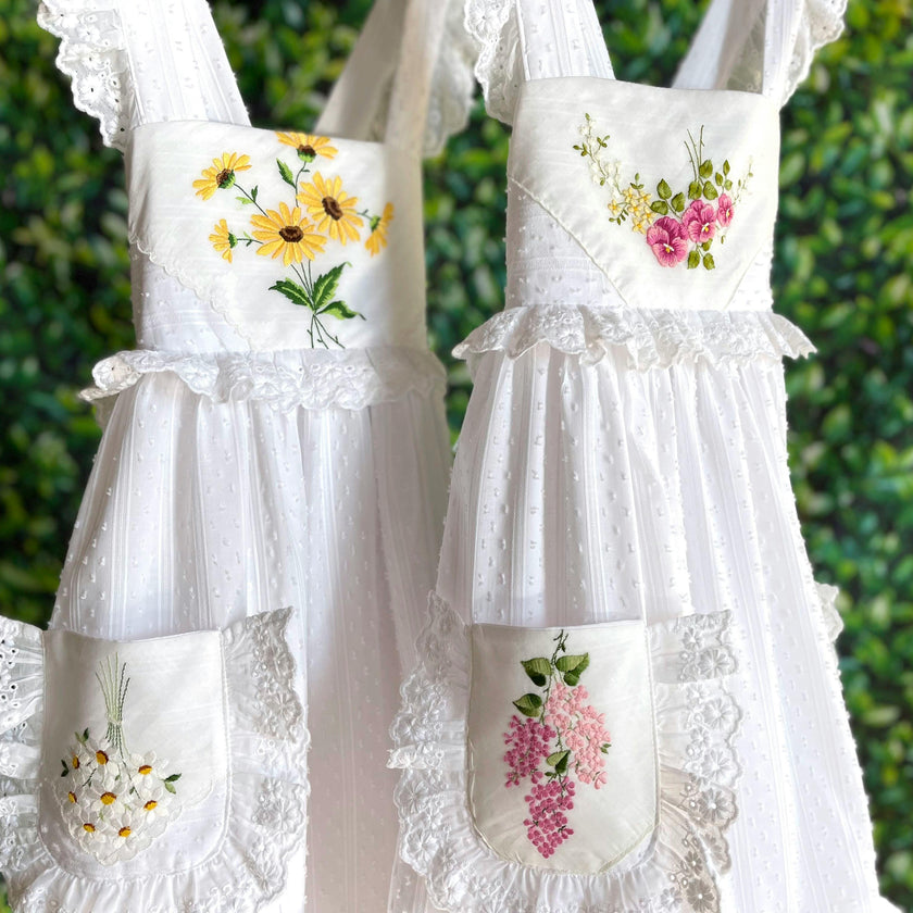 6y Heirloom Handkerchief Dress - Pink & Yellow Florals