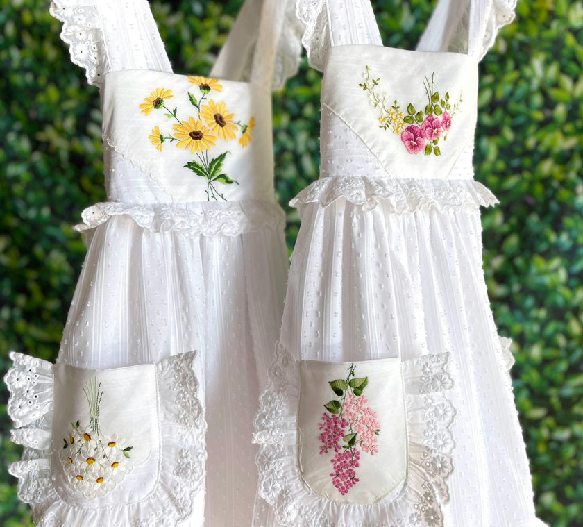 6y Heirloom Handkerchief Dress - Pink & Yellow Florals