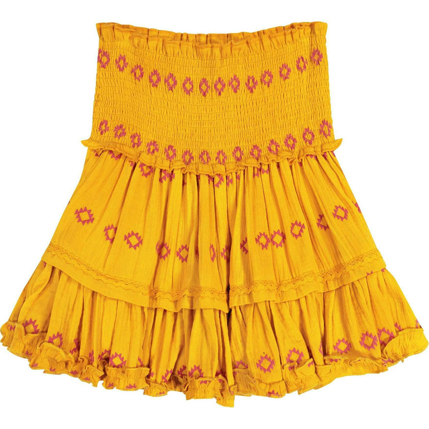 Women's Maribel Embroidered Crop Tank & Skirt Set, Yellow