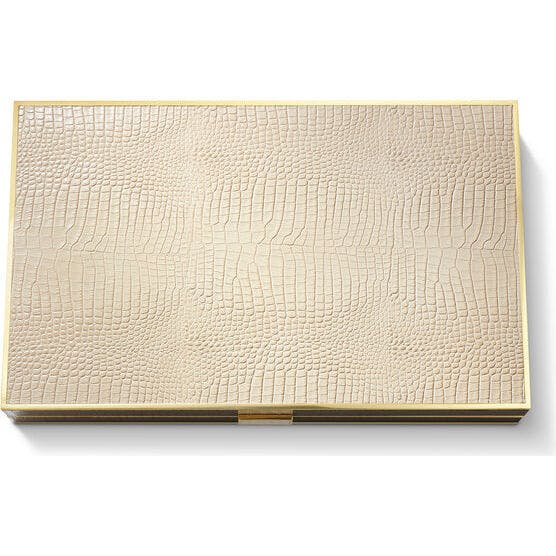 Croc Leather Backgammon Set