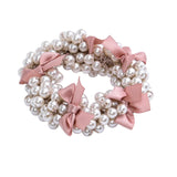 Beaded Bow Scrunchie Set