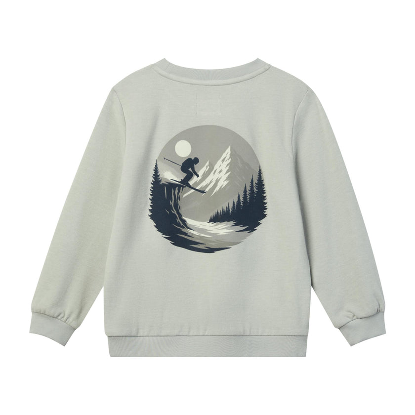 JESTER Grey ski back print sweatshirt