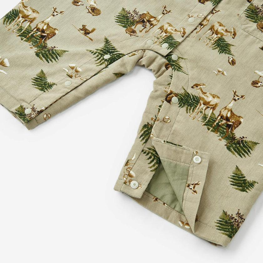 Forest Party Corduroy Snap Jumper