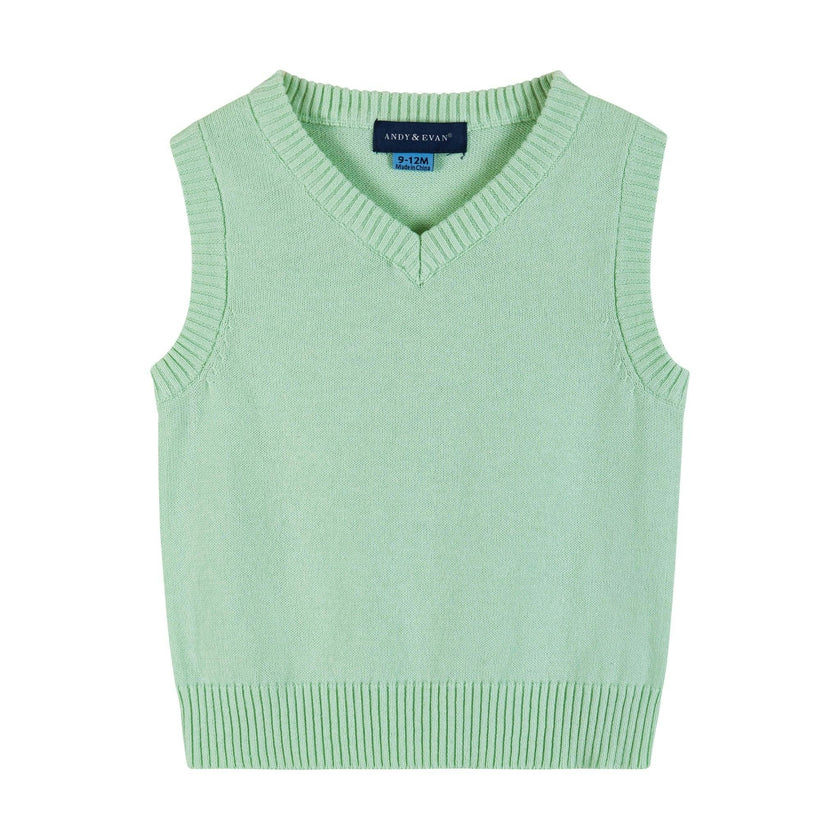 Infant Plaid Poplin and Sweater Vest Set