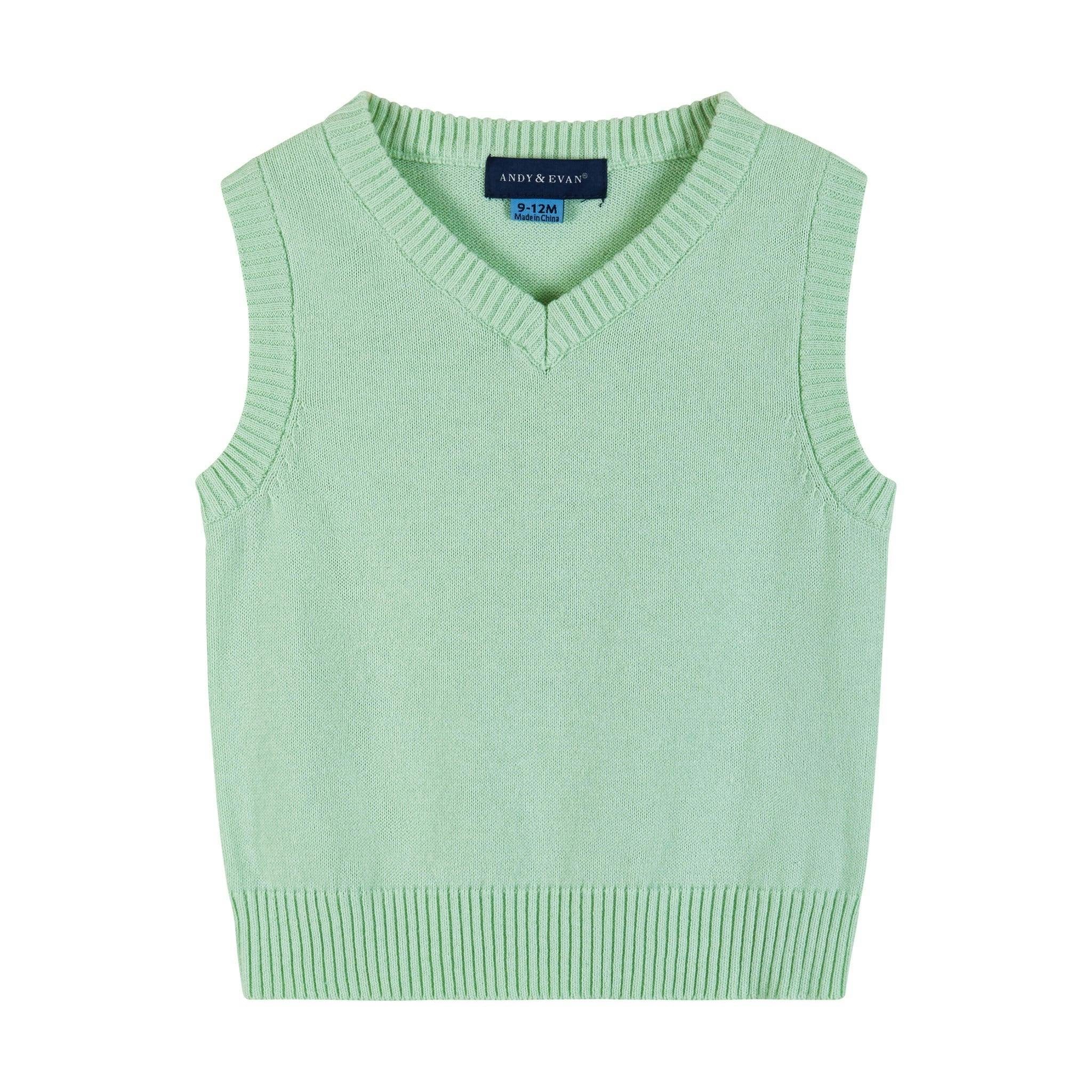 Infant Plaid Poplin and Sweater Vest Set