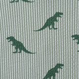 Boys Short Sleeve Cabana Set | Green Stripe Dino
