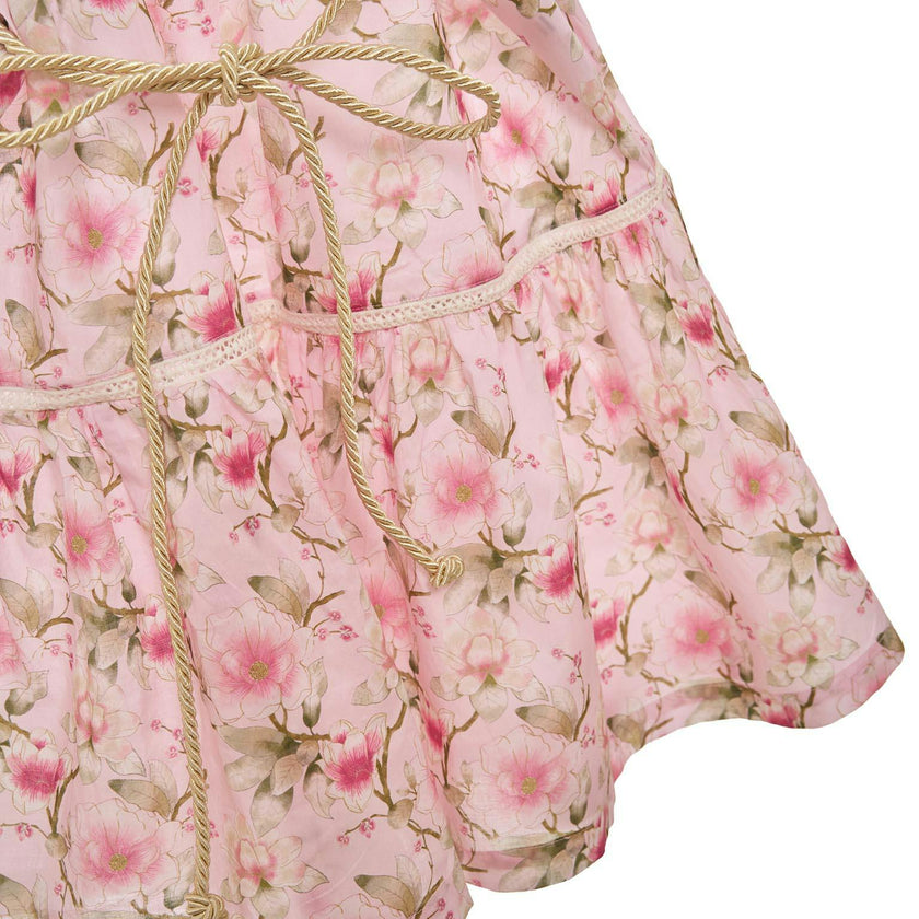 Girls Cotton Sundress – Adjustable Tie Straps (Petal)
