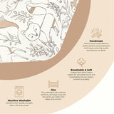 Ezra Woodland Animal Cotton Fitted Crib Sheet