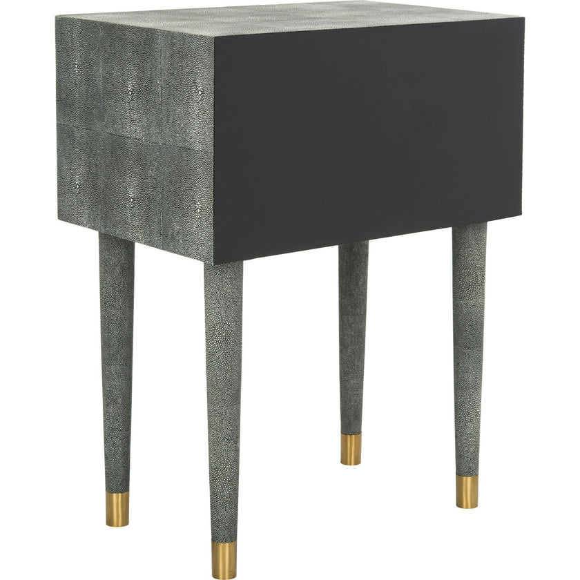 Nour Faux Shagreen End Table