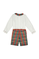 WILLIAM TARTAN ROUGE DRESSY SET