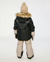 Two Piece Play Snowsuit Black And Beige
