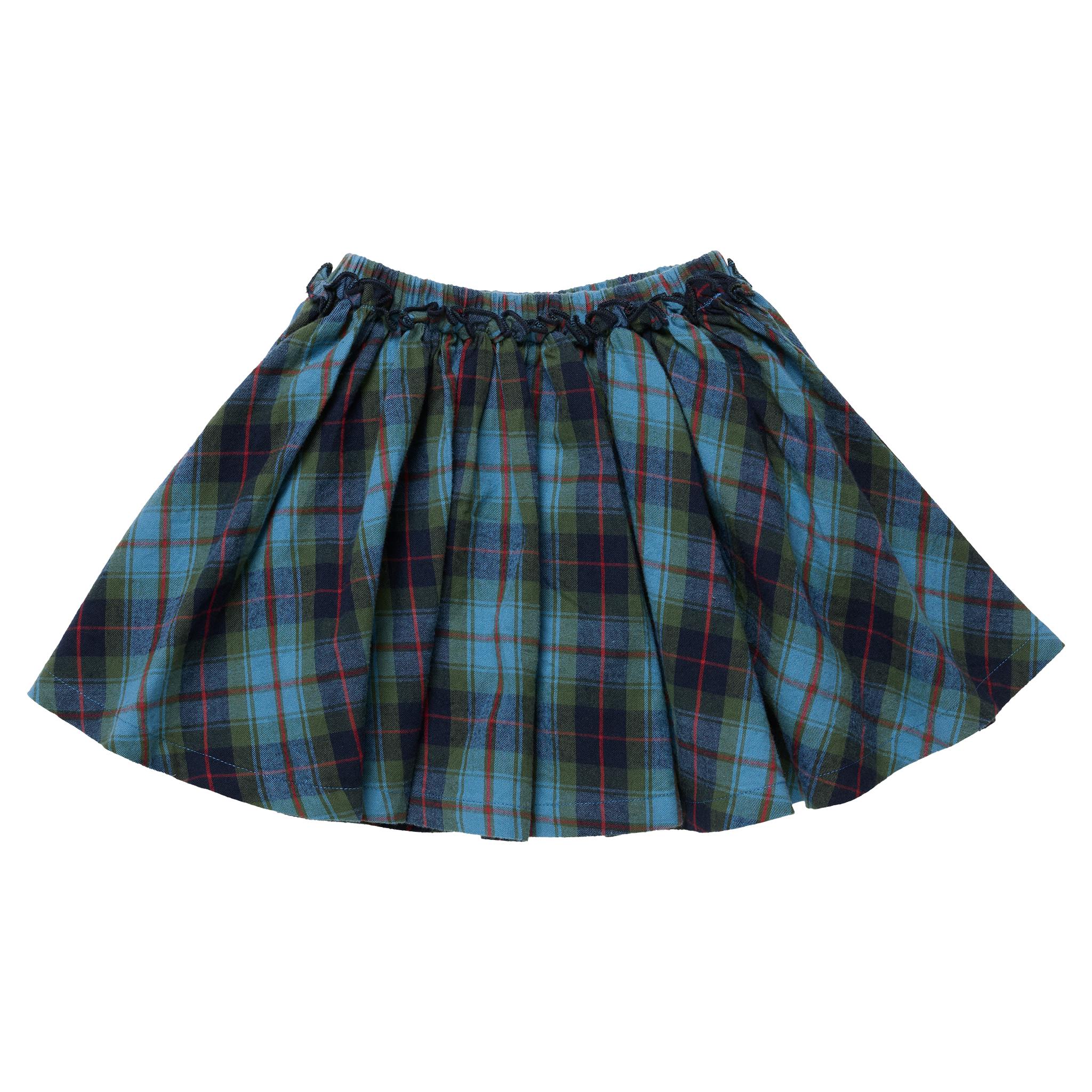 Girls Gianna Skirt - Blue Tartan