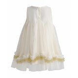 Cream Rosabella Ruffle Tulle Dress