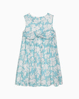Molly Smocked Pinafore Dress in Teal Floral