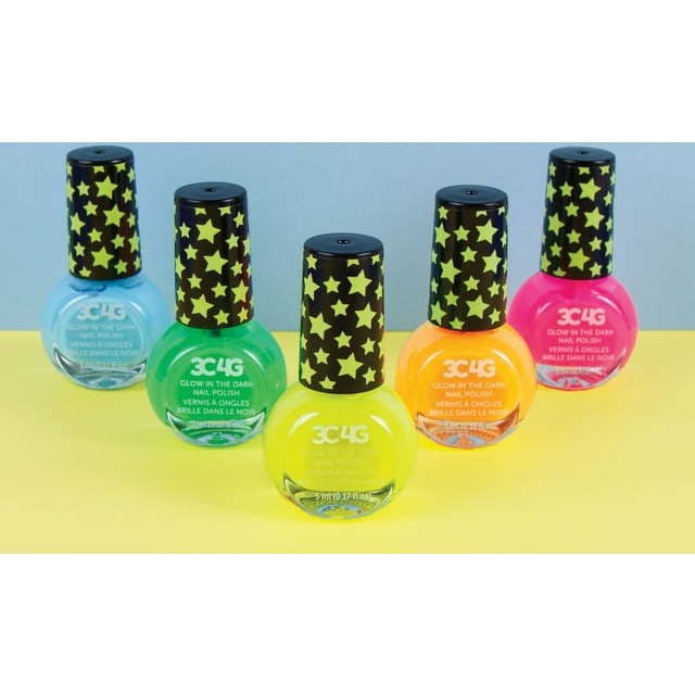 Glow In The Dark Nail Polish Craft Activity Set w/ 5 Bottles