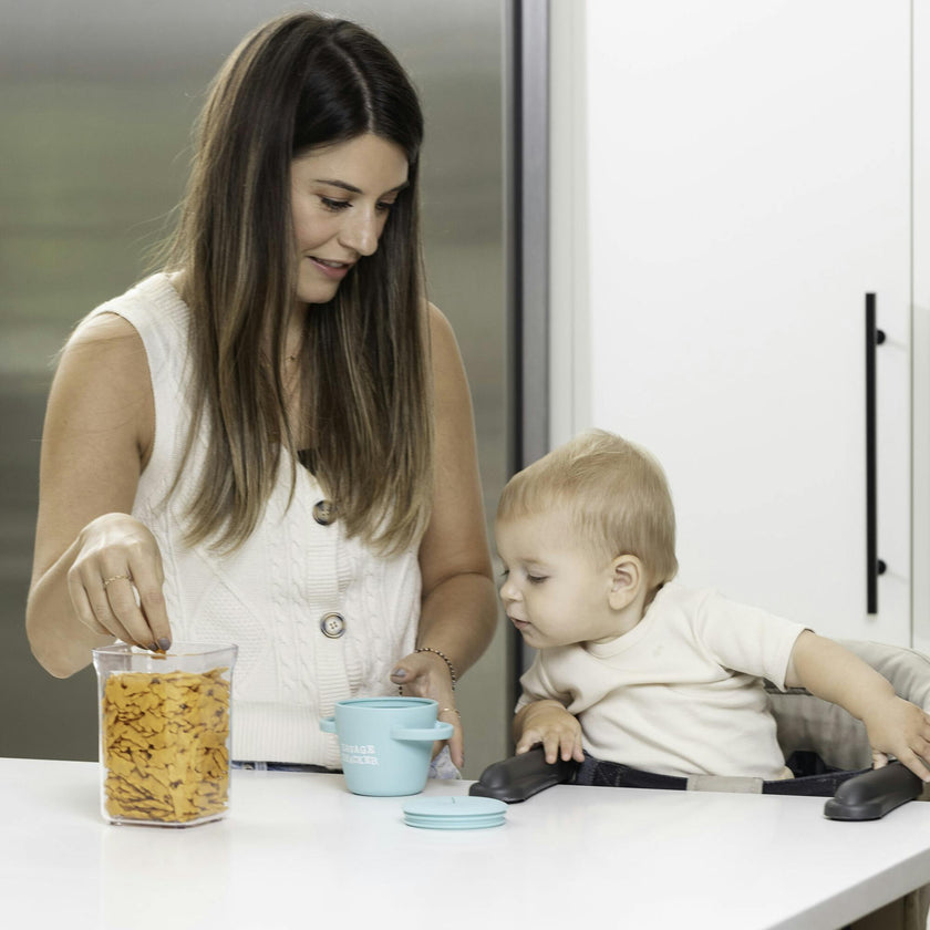 Savage Snacker Happy Silicon Snacker Cup With Lid