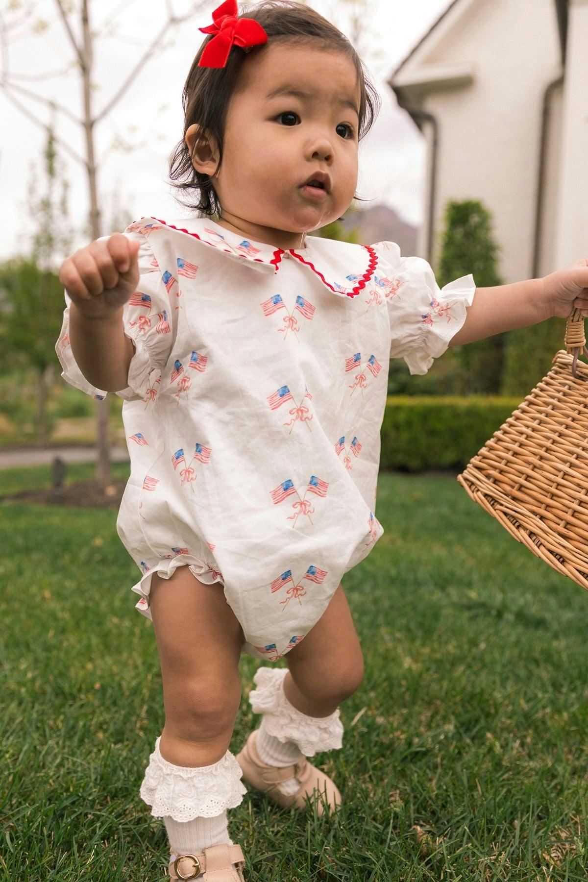 Baby Maisy Romper in Star Spangled