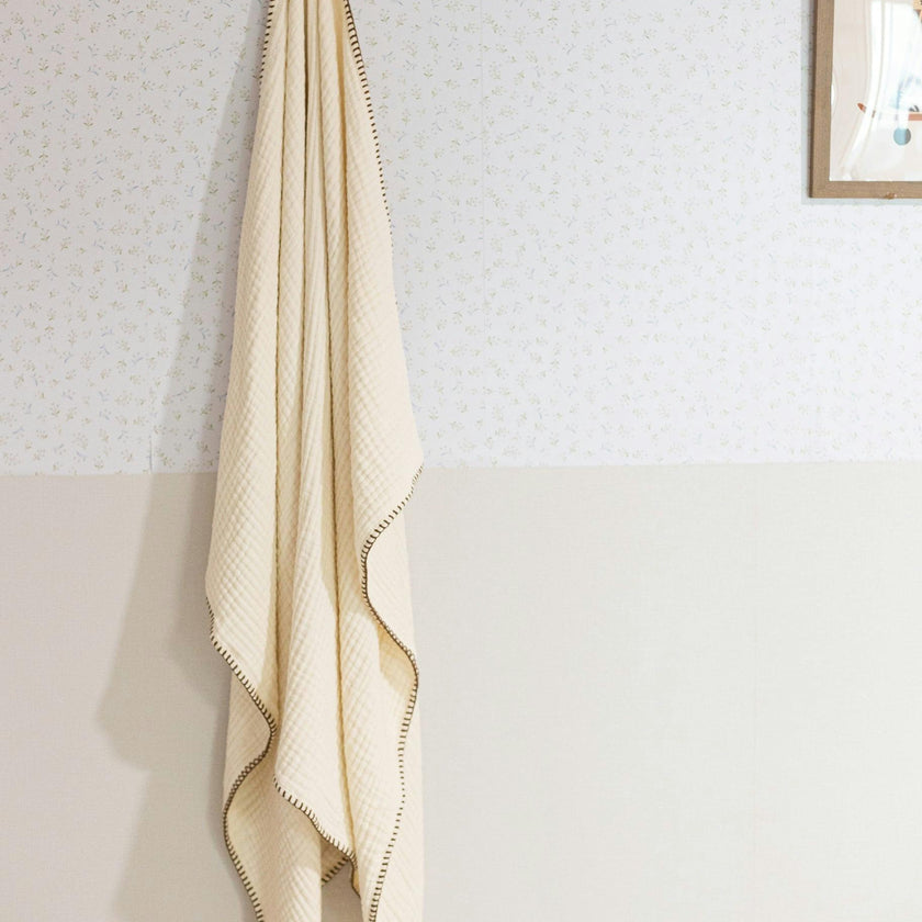 4 Layer Muslin Blanket (Brown, Pink)