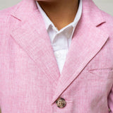 Linen Suit Jacket, Pink