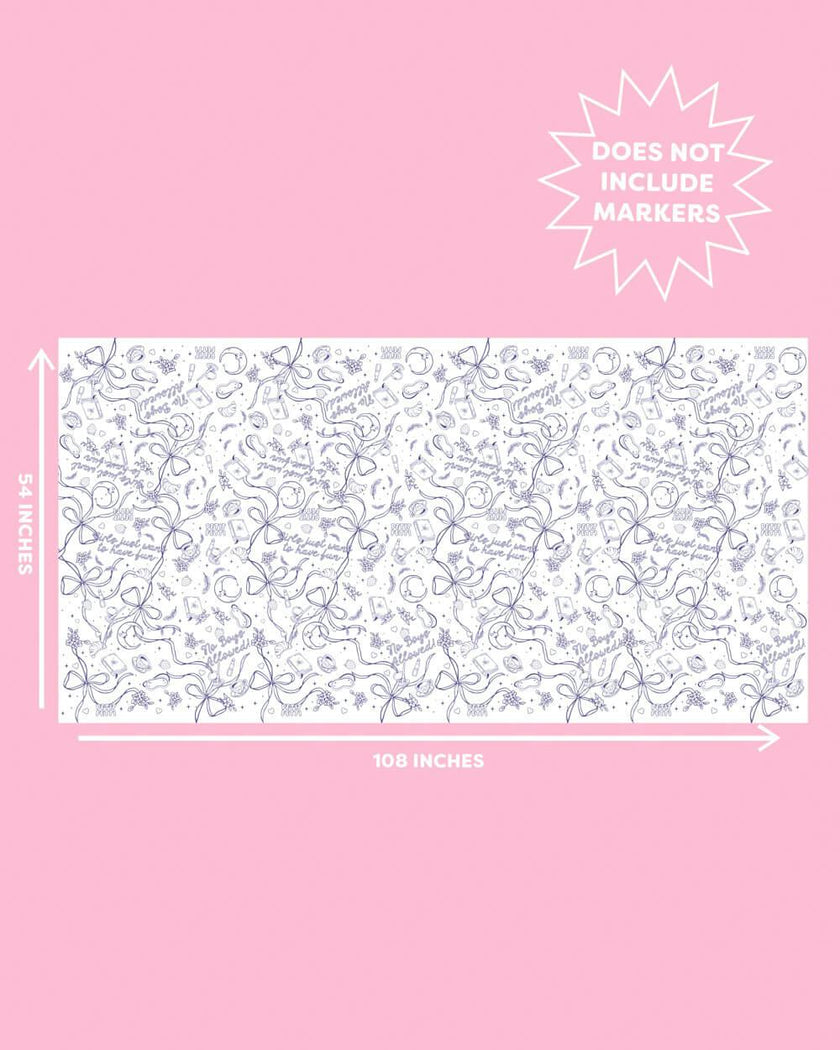 Sweet Dreams Tablecloth - paper coloring tablecloth