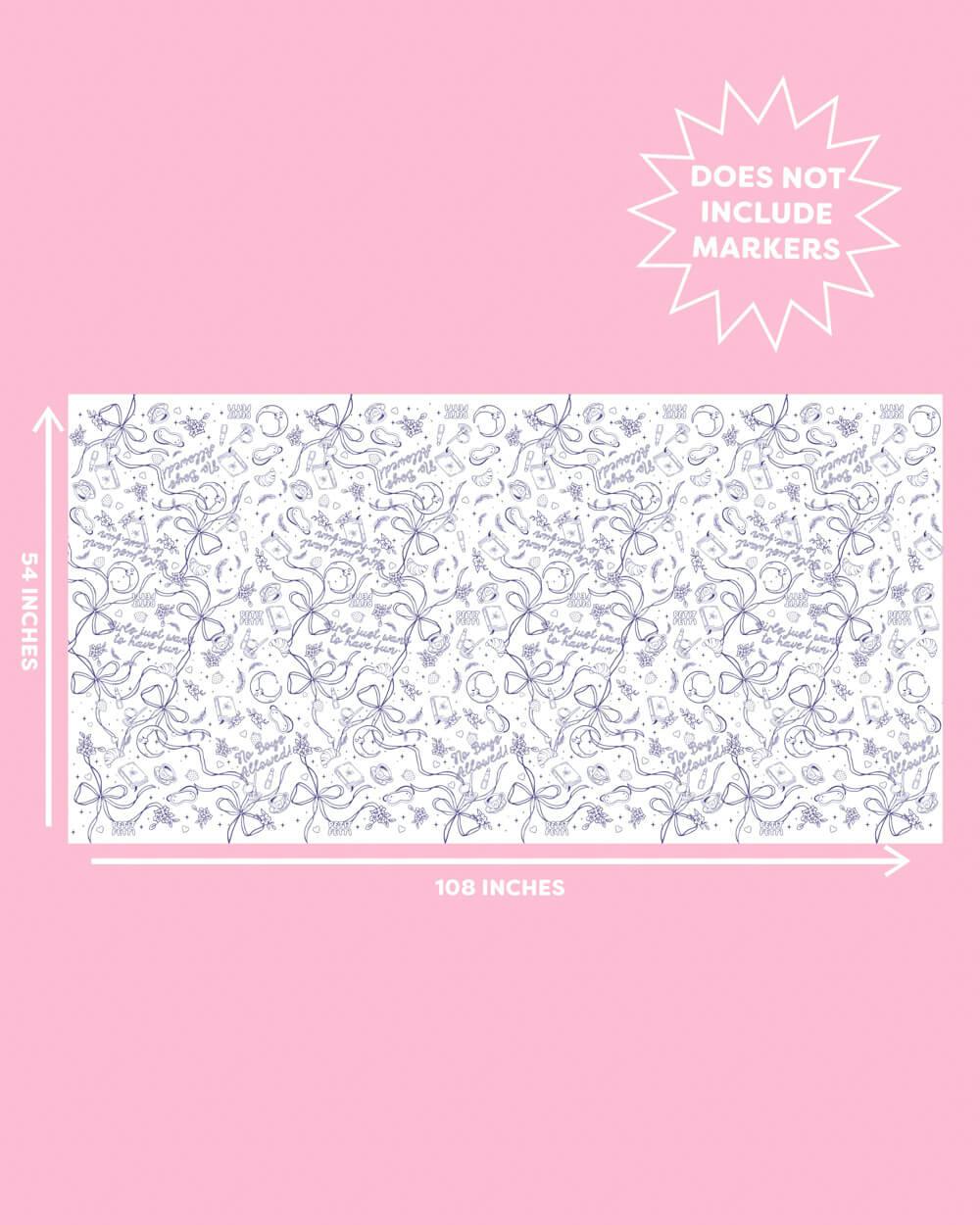 Sweet Dreams Tablecloth - paper coloring tablecloth