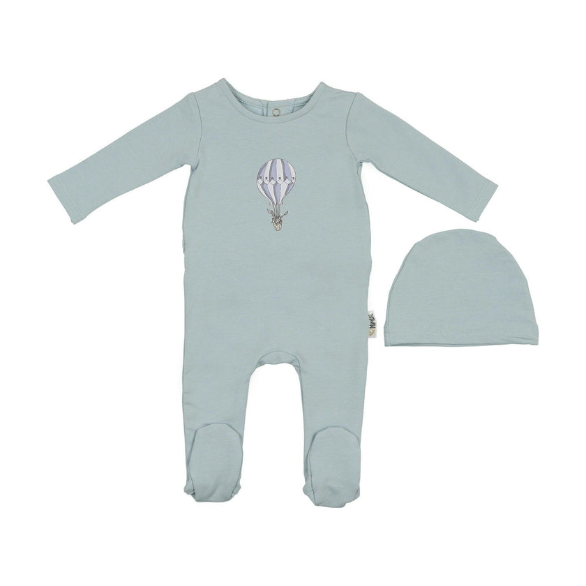 Air Balloon Footie and Beanie Set
