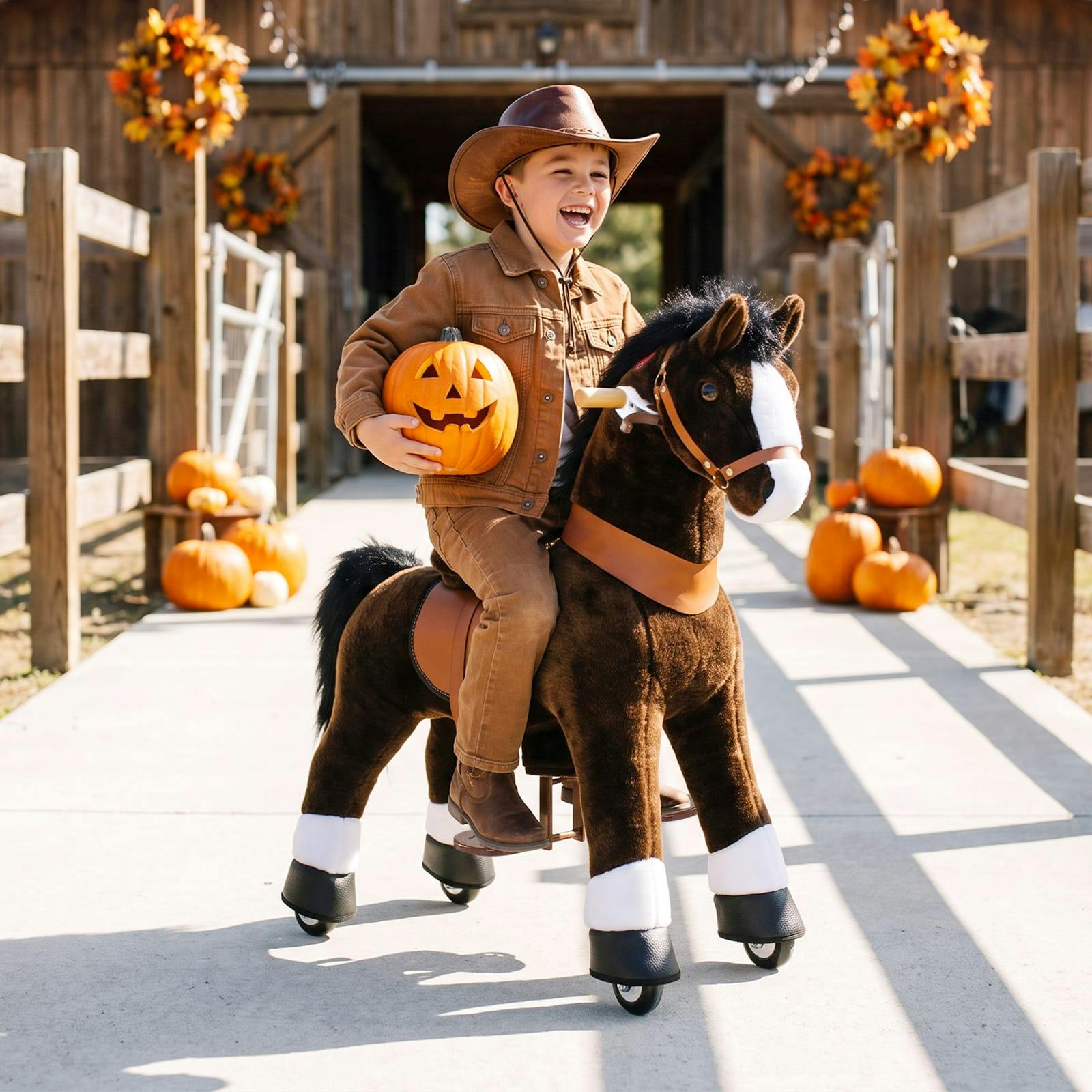 Model U® Horse Ride-On Toy Age 4–7 – Chocolate