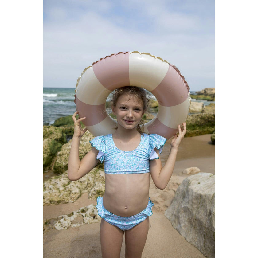 Ruffle Top & Bottom Bikini, Florals