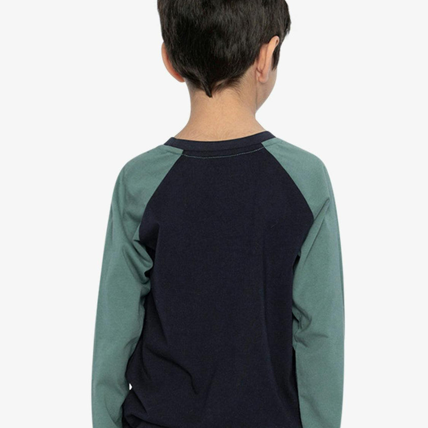 Raglan T-Shirt Dark Blue And Green