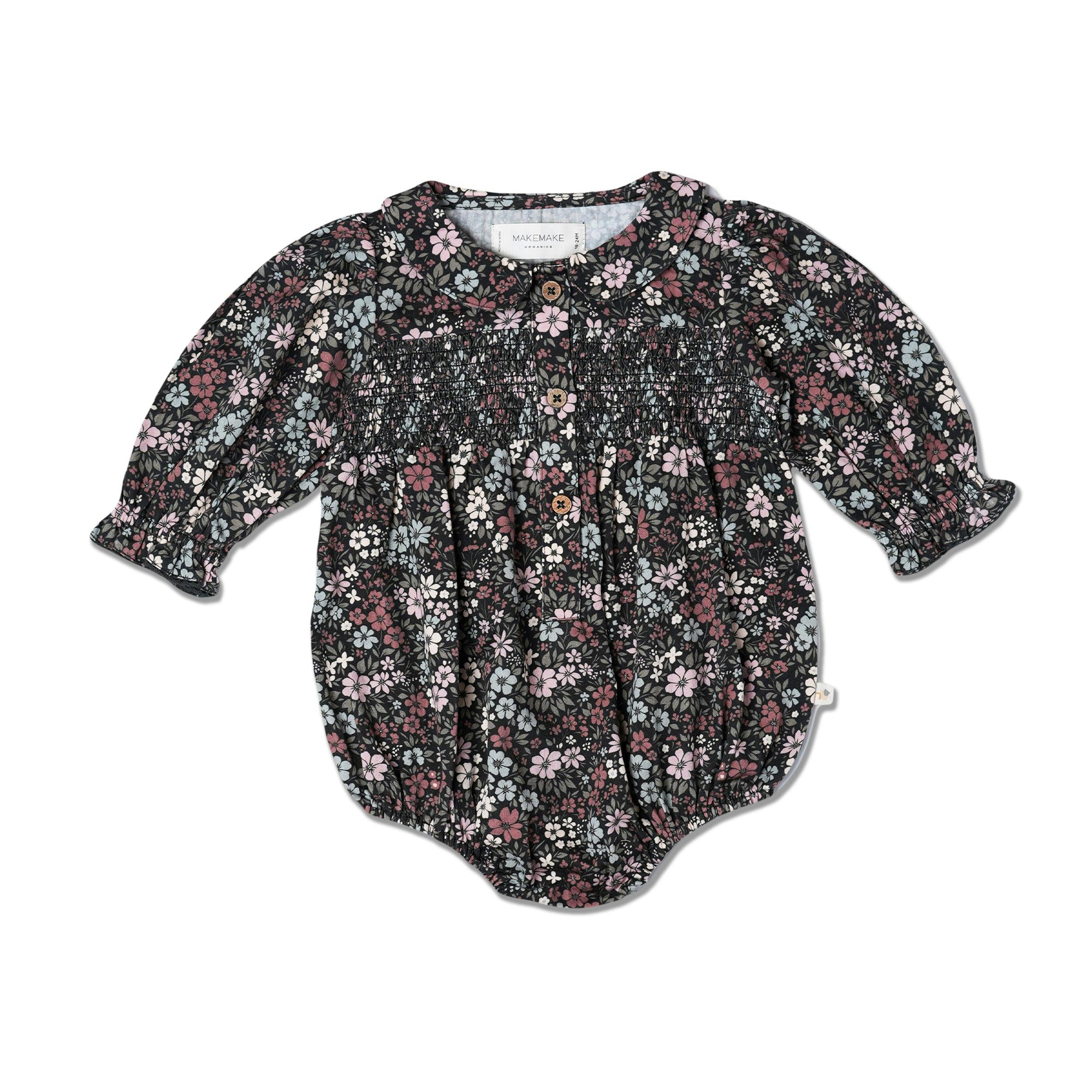 Organic Smocked Bubble Romper
