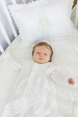 Embroidered Crib Sheet - Meadow