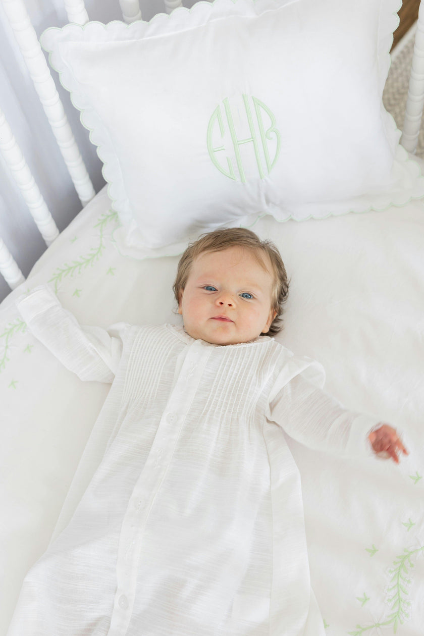 Embroidered Crib Sheet - Meadow