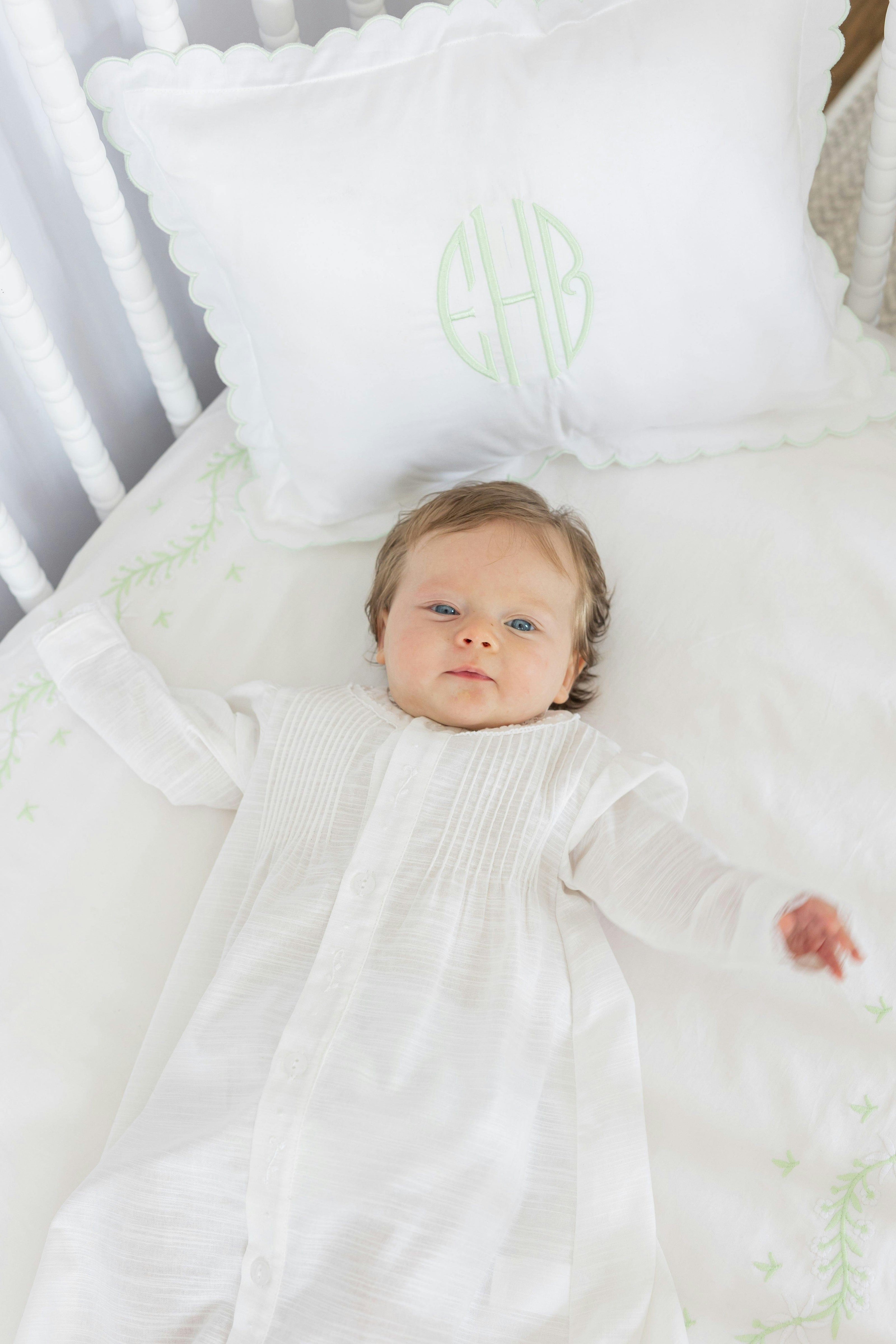 Embroidered Crib Sheet - Meadow