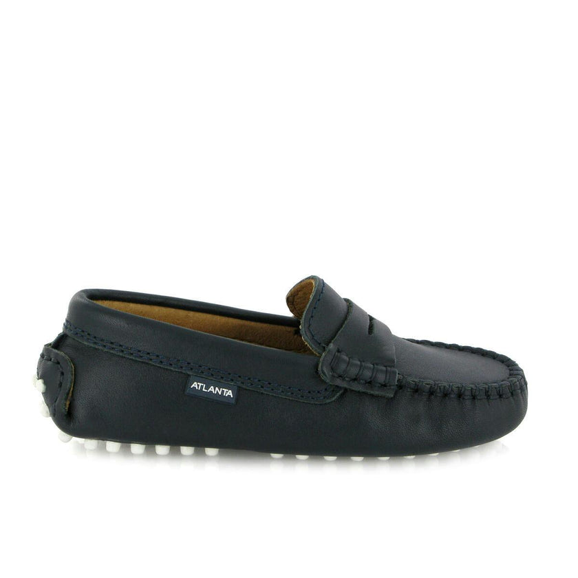 Penny 032 Driving shoes, dark blue smooth leather