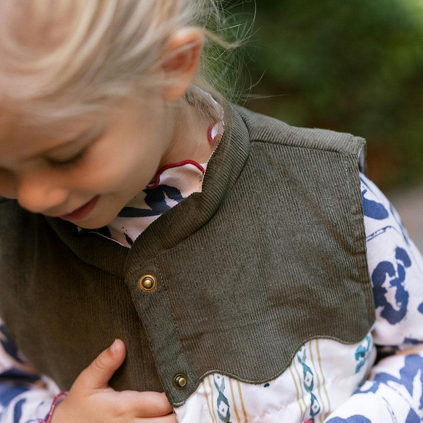 Scallop Vest in French Stripe