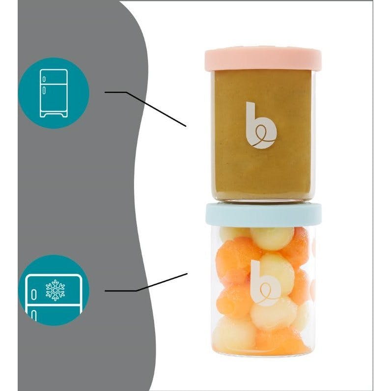 Babymoov Isy Glass Baby Food Storage Jars (Oven-Safe, Airtight)