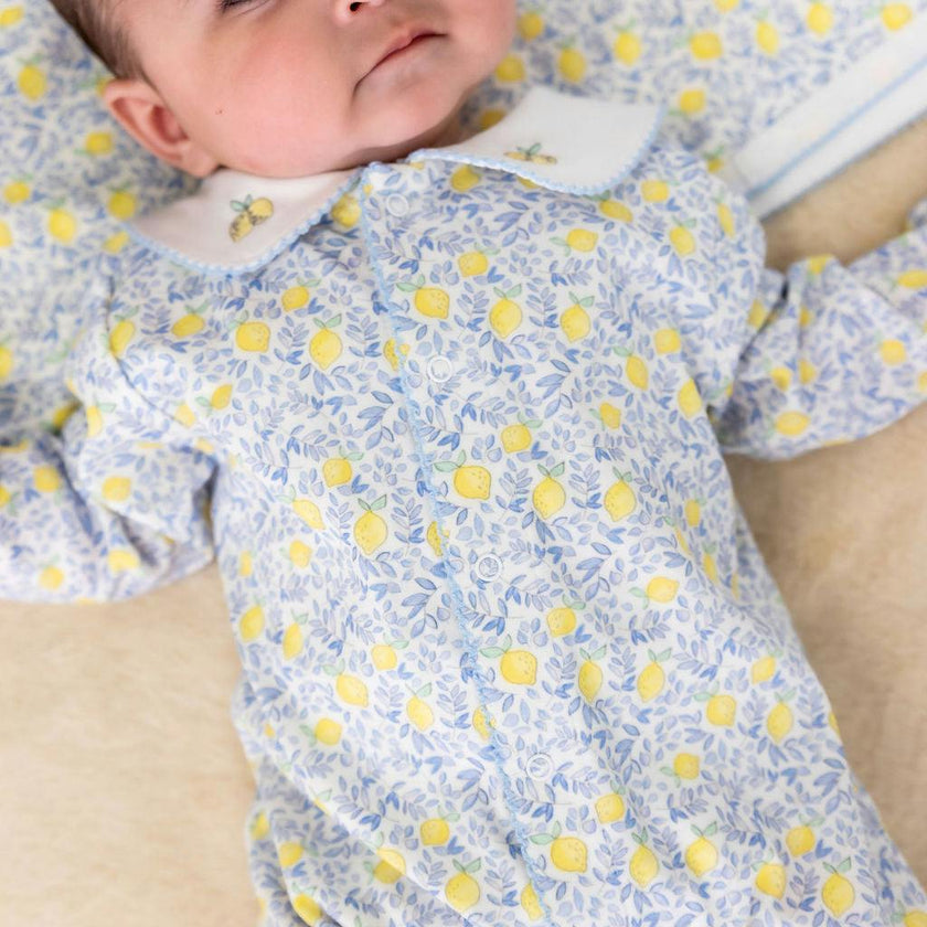 Lemons Pima Cotton Baby One-Piece Pajamas