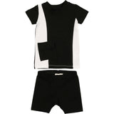 Color-Block Pocket Tee & Short Set