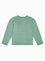 Sage Green Eden Cotton Baby Cardigan