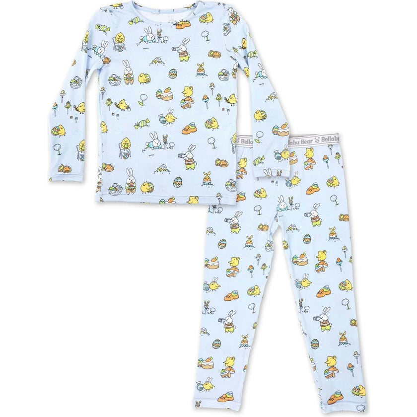 Easter Blue Bamboo Kids Pajamas