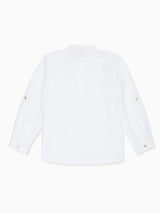 White Gingham Miguel Long Sleeve Boy Shirt