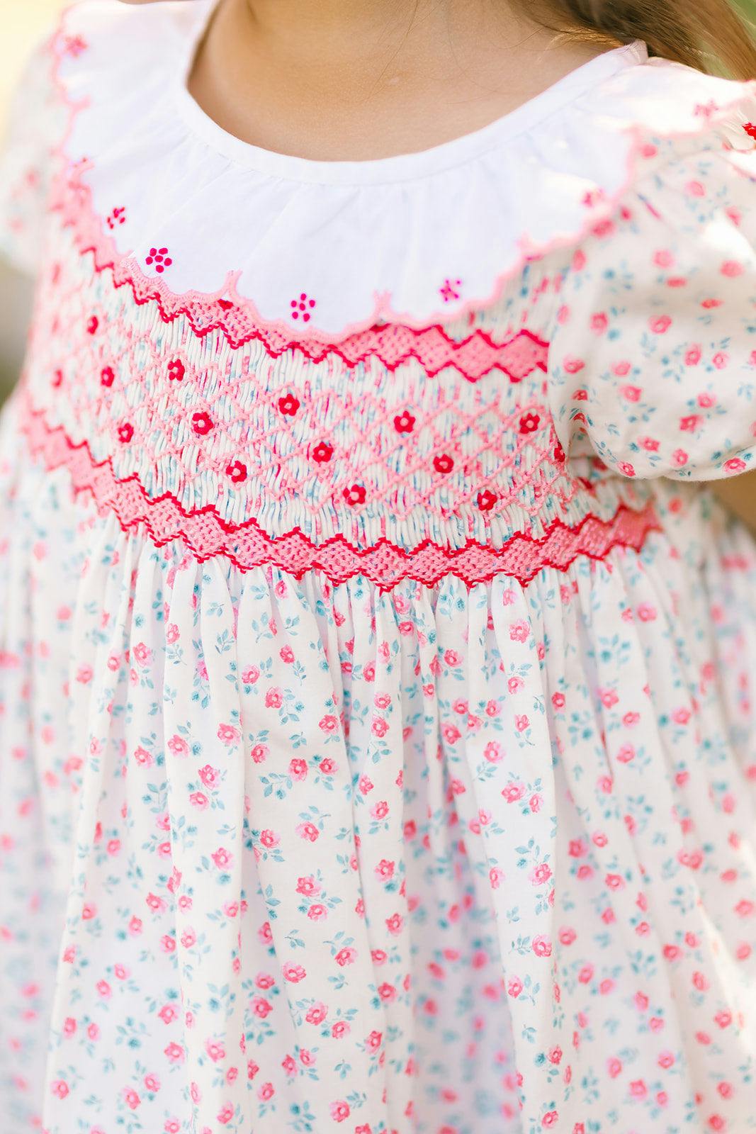 Isadora Pink Floral Empire Dress